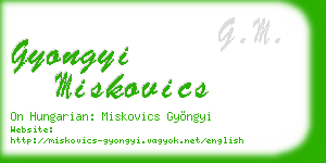 gyongyi miskovics business card