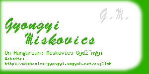 gyongyi miskovics business card